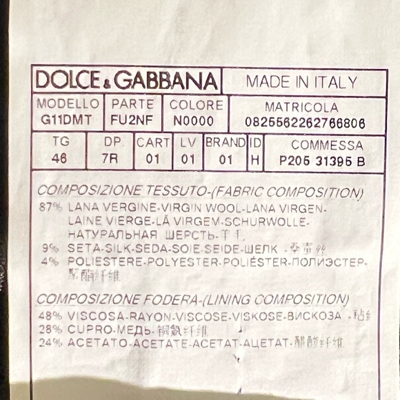 Dolce & Gabbana Men's "Martini" Black Wool Two Button Tuxedo Suit US 36R IT 46. - Picture 4 of 4